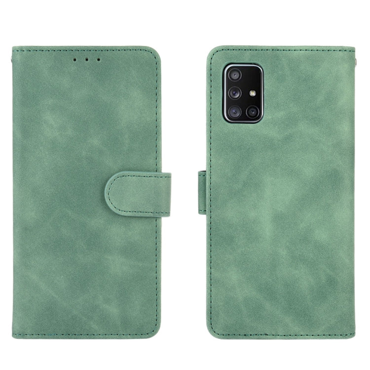 For Samsung Galaxy A71 Solid Color Skin Feel Magnetic Buckle Horizontal Flip Calf Texture PU Leather Case with Holder & Card Slots & Wallet