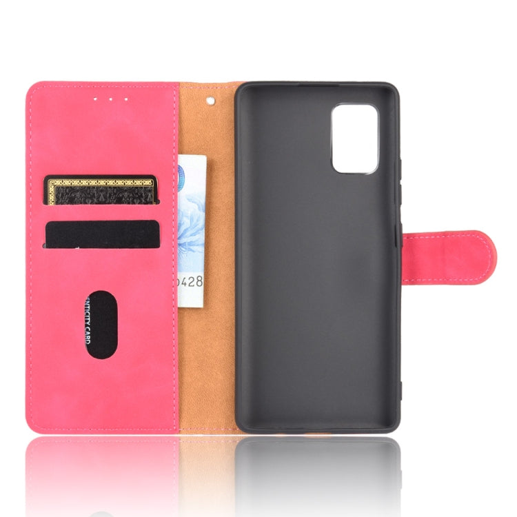 For Samsung Galaxy A71 Solid Color Skin Feel Magnetic Buckle Horizontal Flip Calf Texture PU Leather Case with Holder & Card Slots & Wallet