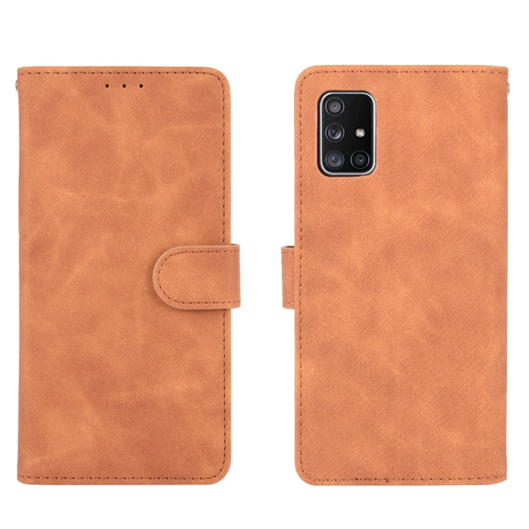 For Samsung Galaxy A71 Solid Color Skin Feel Magnetic Buckle Horizontal Flip Calf Texture PU Leather Case with Holder & Card Slots & Wallet