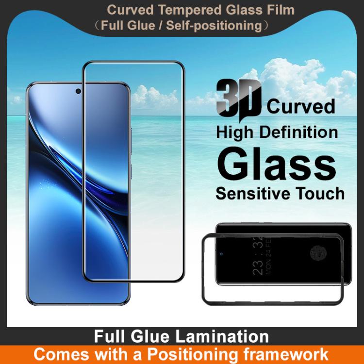 For vivo X200 Pro imak 3D Curved Tempered Glass Film, Full Glue Positioning Version