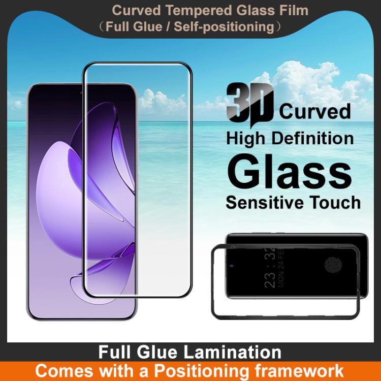 For OPPO Reno13 Pro 5G imak 3D Curved Tempered Glass Film, Full Glue Positioning Version