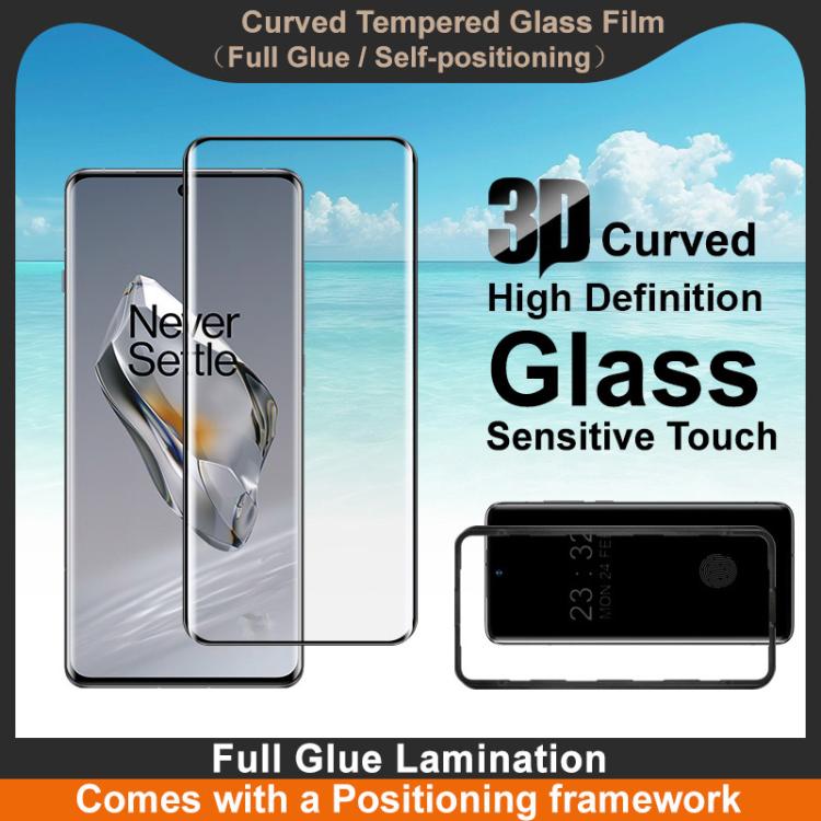 For OnePlus 12 imak 3D Curved Tempered Glass Film, Full Glue Positioning Version