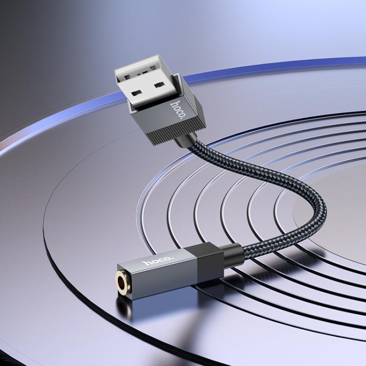 hoco UPA32D USB to 3.5mm Female Clever Audio Converter, Length:15cm
