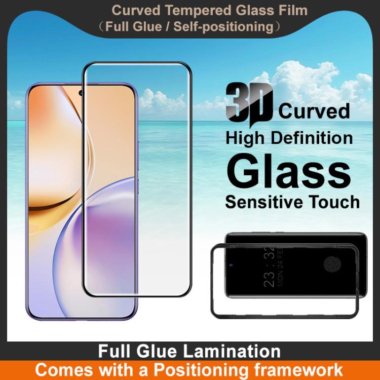 For Realme 14 Pro+ imak 3D Curved Tempered Glass Film, Full Glue Positioning Version