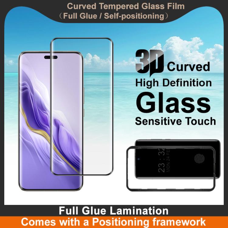 For Honor Magic6 Pro imak 3D Curved Tempered Glass Film, Full Glue Positioning Version