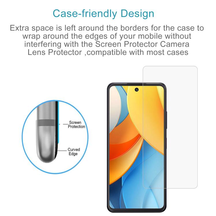 For ZTE Blade V60 10pcs 0.26mm 9H 2.5D Tempered Glass Film