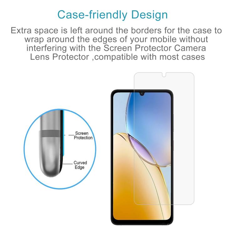 For ZTE Blade A56 4G 10pcs 0.26mm 9H 2.5D Tempered Glass Film