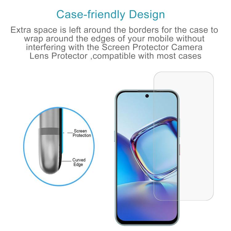 For ZTE nubia V80 Design 10pcs 0.26mm 9H 2.5D Tempered Glass Film