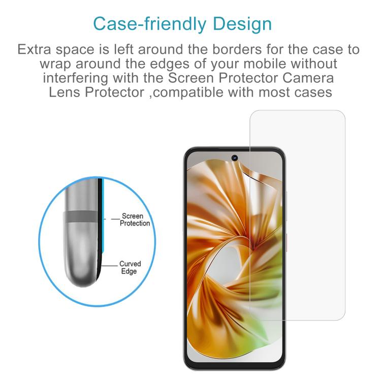 For ZTE nubia Focus 2 5G 50pcs 0.26mm 9H 2.5D Tempered Glass Film