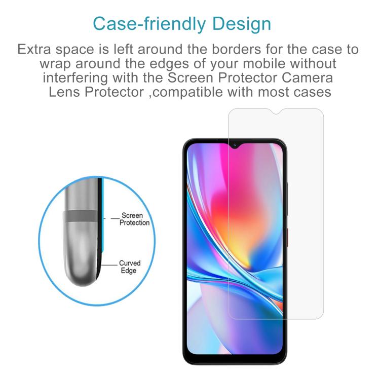 For ZTE Blade A35e 4G 50pcs 0.26mm 9H 2.5D Tempered Glass Film