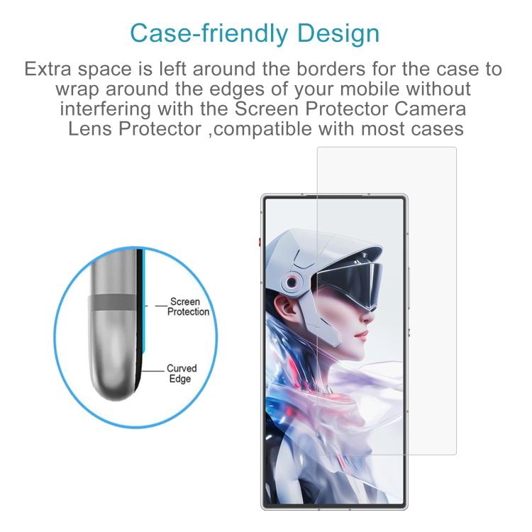 For ZTE Nubia Red Magic 10 Air 50pcs 0.26mm 9H 2.5D Tempered Glass Film