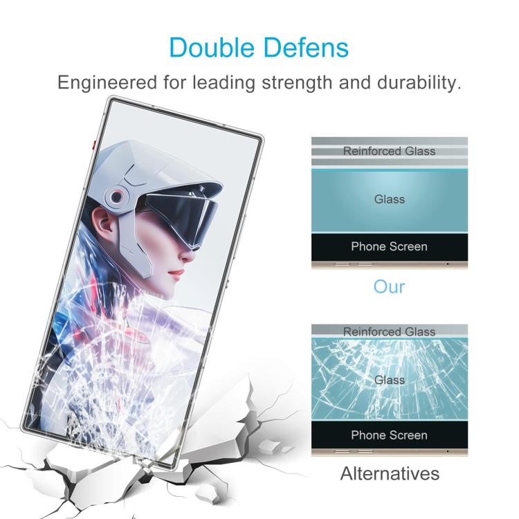 For ZTE Nubia Red Magic 10 Air 50pcs 0.26mm 9H 2.5D Tempered Glass Film
