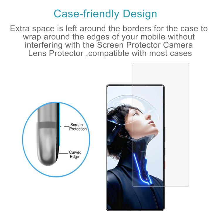 For ZTE nubia RedMagic 11 Pro+ 50pcs 0.26mm 9H 2.5D Tempered Glass Film