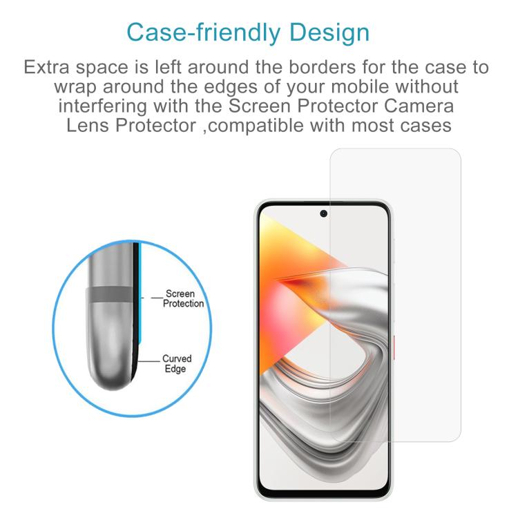 For ZTE nubia S2R 50pcs 0.26mm 9H 2.5D Tempered Glass Film