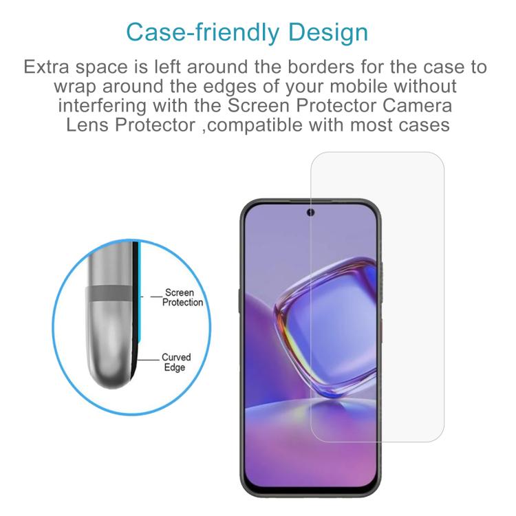 For ZTE Nubia V80 Max 50pcs 0.26mm 9H 2.5D Tempered Glass Film