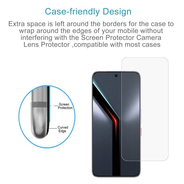 For ZTE nubia Neo 5 GT 5G 50pcs 0.26mm 9H 2.5D Tempered Glass Film
