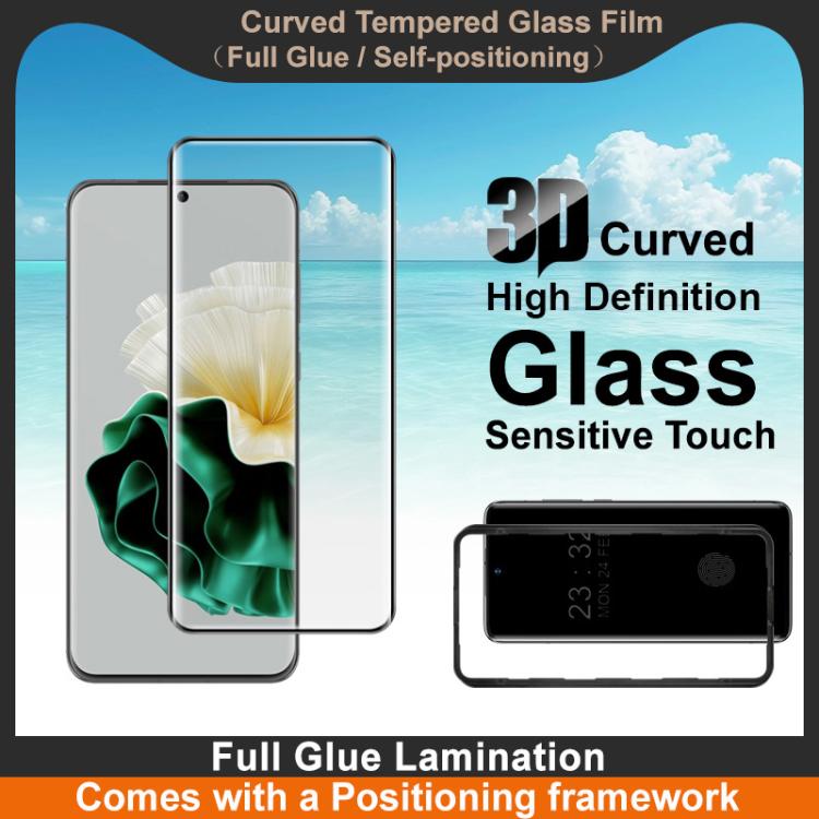 For Huawei P60 Pro imak 3D Curved Tempered Glass Film, Full Glue Positioning Version