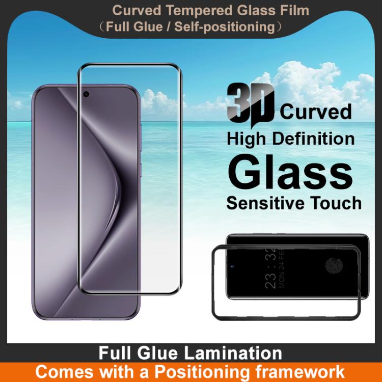For Huawei Pura 70 Pro imak 3D Curved Tempered Glass Film, Full Glue Positioning Version