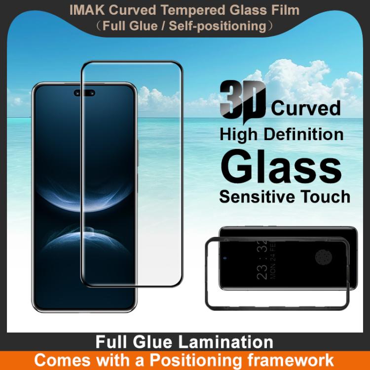 For Huawei nova 14 Pro imak 3D Curved Tempered Glass Film, Full Glue Positioning Version