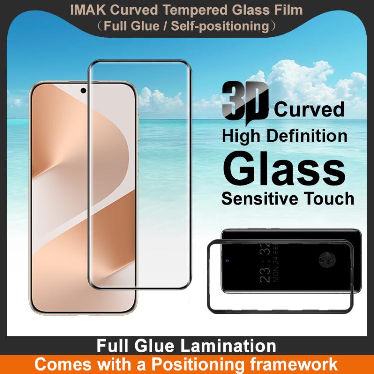For Huawei Pura 80 Pro imak 3D Curved Tempered Glass Film, Full Glue Positioning Version