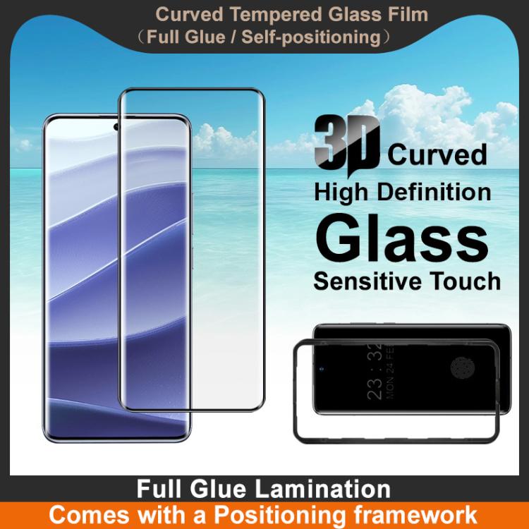 For Redmi Note 14 Pro 5G imak 3D Curved Tempered Glass Film, Full Glue Positioning Version