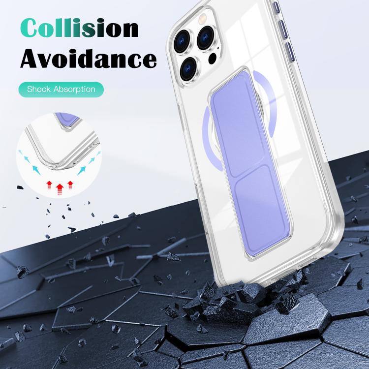 For iPhone 13 Pro Max / 12 Pro Max Clear Wristband Holder MagSafe Phone Case