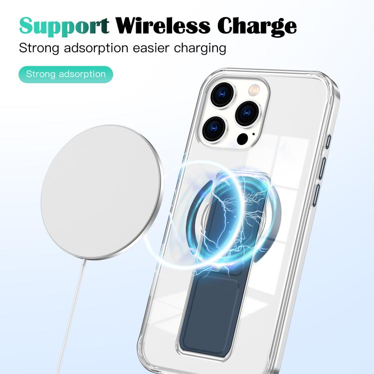 For iPhone 14 / 13 Clear Wristband Holder MagSafe Phone Case