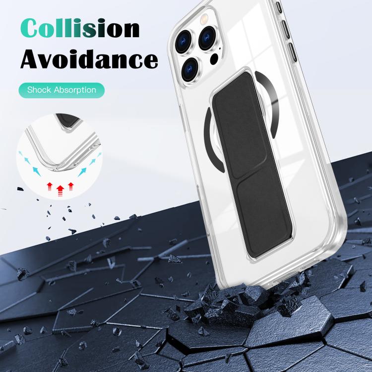 For iPhone 13 Pro Clear Wristband Holder MagSafe Phone Case