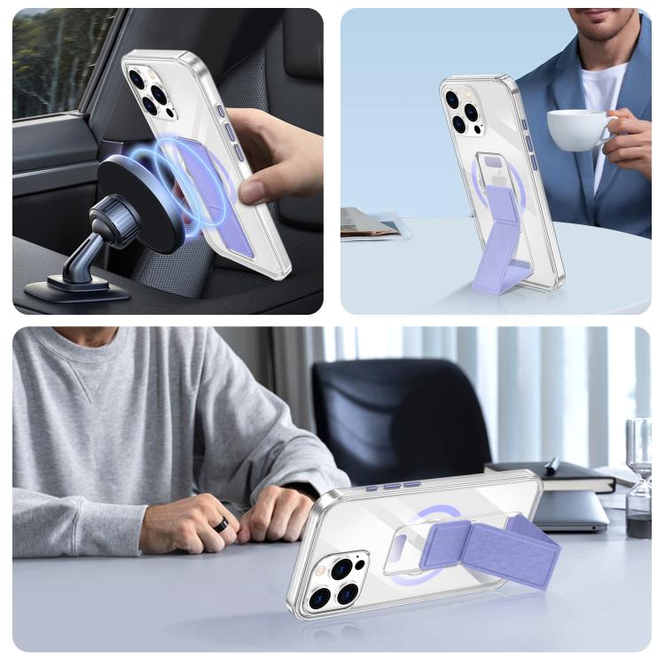For iPhone 13 Pro Clear Wristband Holder MagSafe Phone Case
