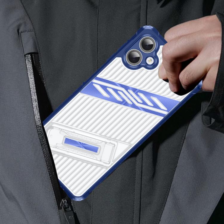 For Samsung Galaxy A06 Plating Holder PC Hybrid TPU Phone Case