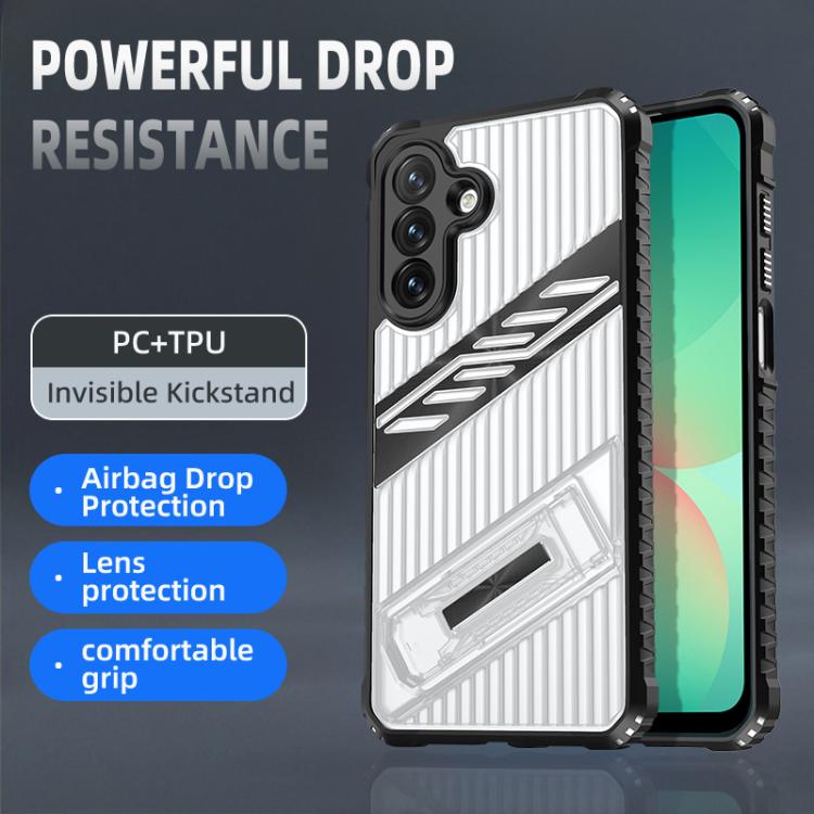 For Samsung Galaxy A26 5G Plating Holder PC Hybrid TPU Phone Case