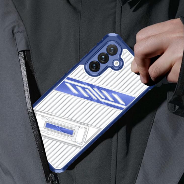 For Samsung Galaxy A26 5G Plating Holder PC Hybrid TPU Phone Case