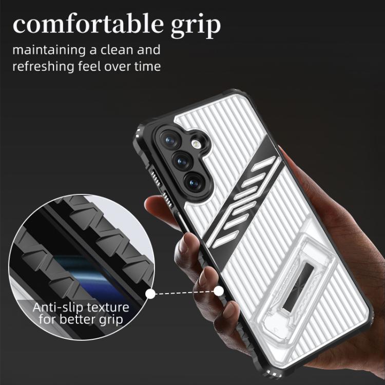For Samsung Galaxy A26 5G Plating Holder PC Hybrid TPU Phone Case