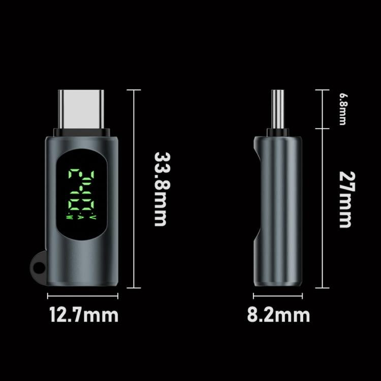 Type-C Male to Type-C Female 240W 80Gbps Adapter with Digital Display