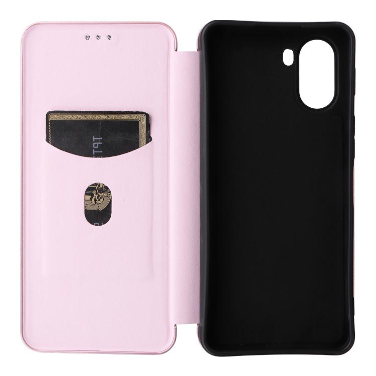 For ZTE nubia S2 A502ZT Carbon Fiber Texture Flip Leather Phone Case