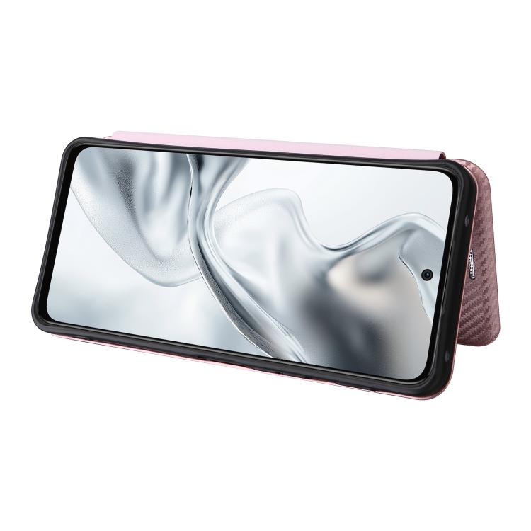 For ZTE nubia S2 A502ZT Carbon Fiber Texture Flip Leather Phone Case