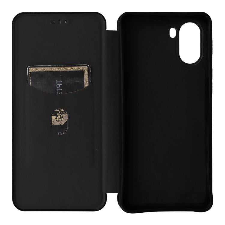 For ZTE nubia S2 A502ZT Carbon Fiber Texture Flip Leather Phone Case