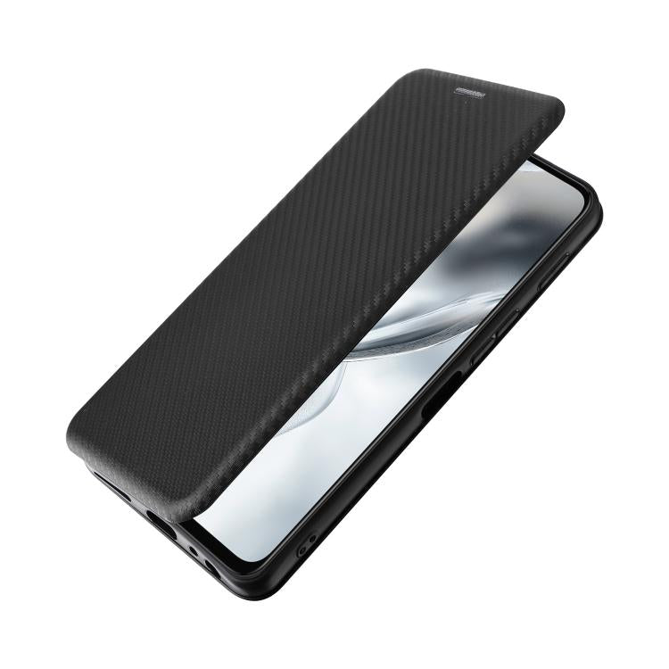 For ZTE nubia S2 A502ZT Carbon Fiber Texture Flip Leather Phone Case