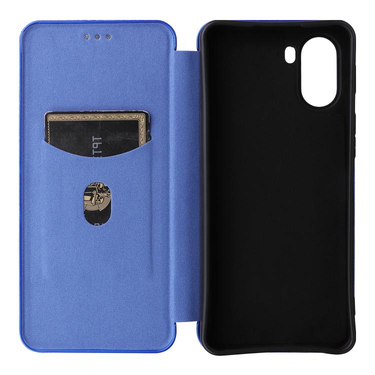 For ZTE nubia S2 A502ZT Carbon Fiber Texture Flip Leather Phone Case