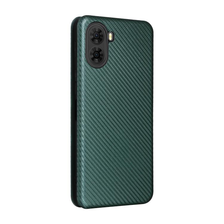 For ZTE nubia S2 A502ZT Carbon Fiber Texture Flip Leather Phone Case