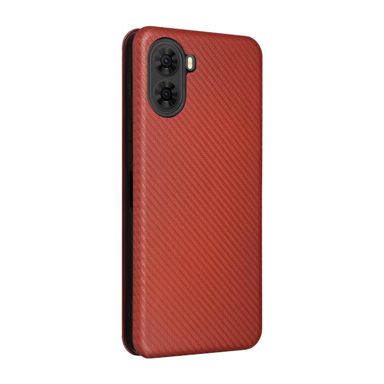 For ZTE nubia S2 A502ZT Carbon Fiber Texture Flip Leather Phone Case