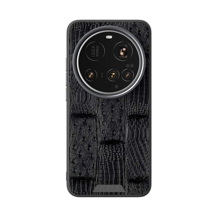 For Xiaomi 15 Ultra ABEEL Beast Pattern 6D Micro-Embossed MagSafe Genuine Leather Phone Case