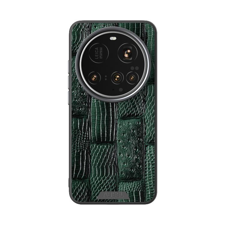 For Xiaomi 15 Ultra ABEEL Beast Pattern 6D Micro-Embossed MagSafe Genuine Leather Phone Case