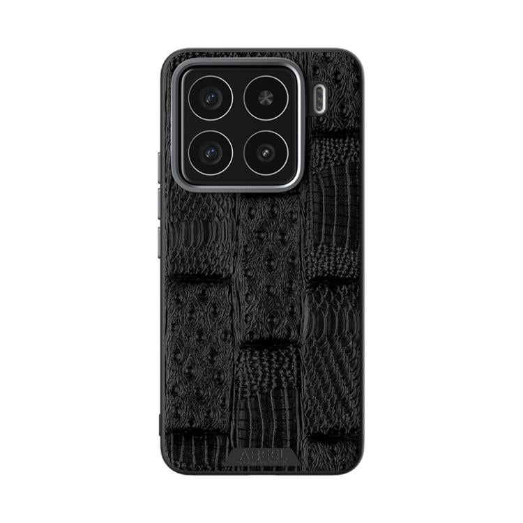 For Xiaomi 15 ABEEL Beast Pattern 6D Micro-Embossed MagSafe Genuine Leather Phone Case