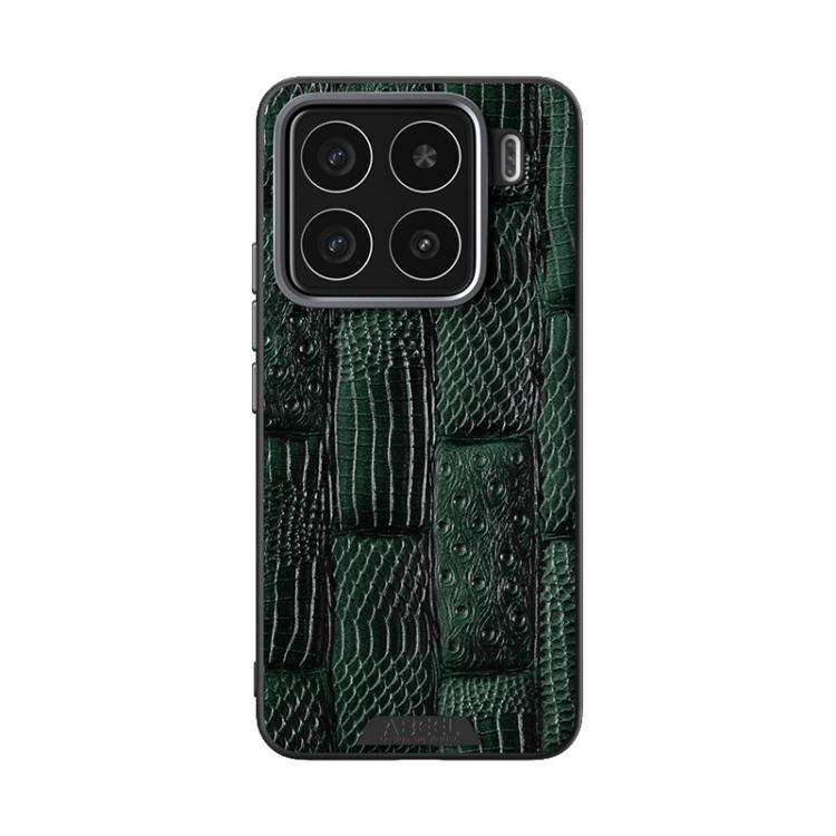For Xiaomi 15 ABEEL Beast Pattern 6D Micro-Embossed MagSafe Genuine Leather Phone Case