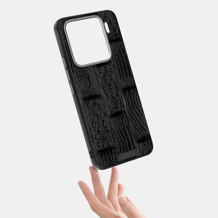 For Xiaomi 15 ABEEL Beast Pattern 6D Micro-Embossed MagSafe Genuine Leather Phone Case