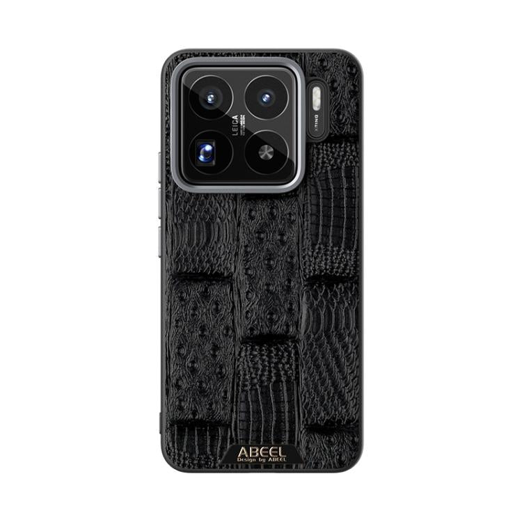 For Xiaomi 15S Pro ABEEL Beast Pattern 6D Micro-Embossed MagSafe Genuine Leather Phone Case