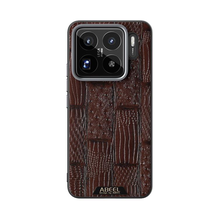 For Xiaomi 15S Pro ABEEL Beast Pattern 6D Micro-Embossed MagSafe Genuine Leather Phone Case