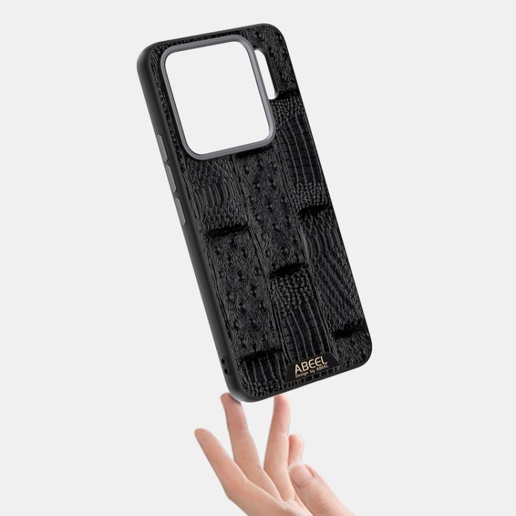 For Xiaomi 15S Pro ABEEL Beast Pattern 6D Micro-Embossed MagSafe Genuine Leather Phone Case