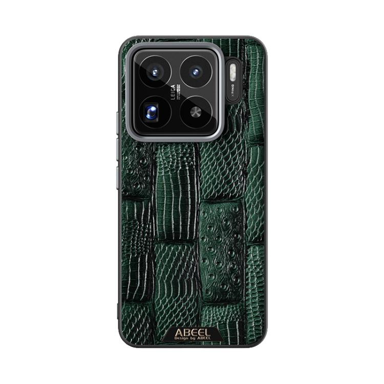 For Xiaomi 15S Pro ABEEL Beast Pattern 6D Micro-Embossed MagSafe Genuine Leather Phone Case